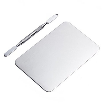 Your Choice NEW Stainless Steel Professional Pro Cosmetic Makeup Palette Spatula Makeup Artist Tool for Mix Foundation Shades (115x75MM)