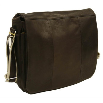 Piel Leather Expandable Messenger Bag
