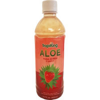 Tropiking Strawberry-Aloe Drink 16.9 oz fl - Bebida Fresa y Savila (Pack of 18)