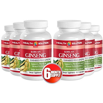 Red ginseng extract pills - KOREAN GINSENG - improve digestive tract (6 Bottles)