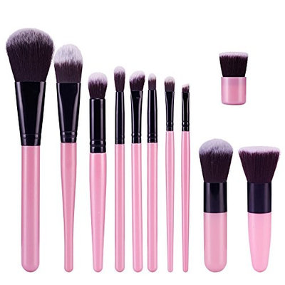 11Pcs 9 Color Style Eye Cosmetics Foundation Bulsh Power Makeup brush Eyeshadow Eyebrow Eyeliner Lip Beauty Set Kabuki Tool Kits