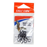 Eagle Claw Barrel Swivel Black Size1 4Pk