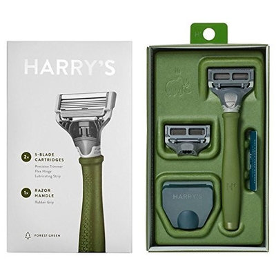 Harry's Men's Razor with 2 Razor Blades - Forest Green