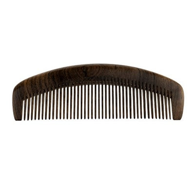 Baoblaze Comfortable Handmade Natural Chacate Preto Wood Hair Smoothing Comb Beard Mustache Grooming Wooden Brush Scalp Massage Tool