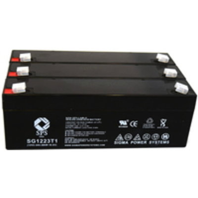 SPS Brand 12V 2.3 Ah Replacement Battery for Abbott Laboratories DEFIBRILLATOR DH1 (3 pack)