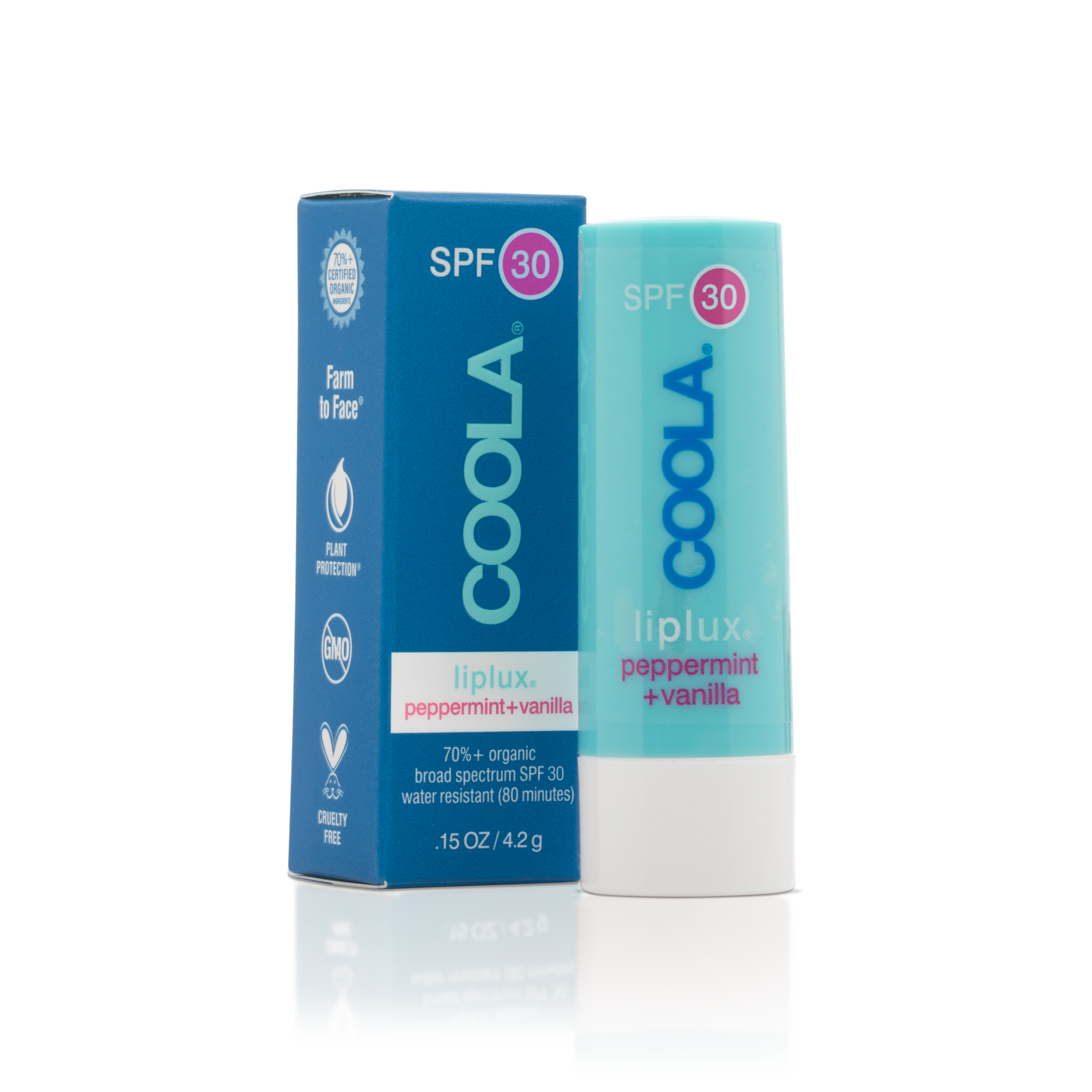 COOLA Liplux® SPF 30 Peppermint Vanilla Organic Lip Sunscreen