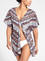 Athleta Womens High Desert Kaftan Size L - Light coral sunset