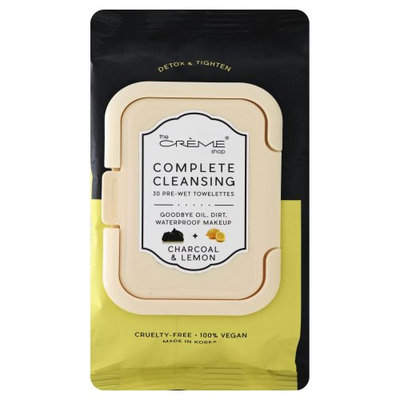 Creme Shop Cleansing Pre-Wet Towelettes Charcoal & Lemon 30 Count
