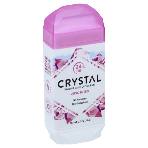 Crystal Deodorant Solid Stick Unscented Crystal Body Deodorant 2.5 oz Stick