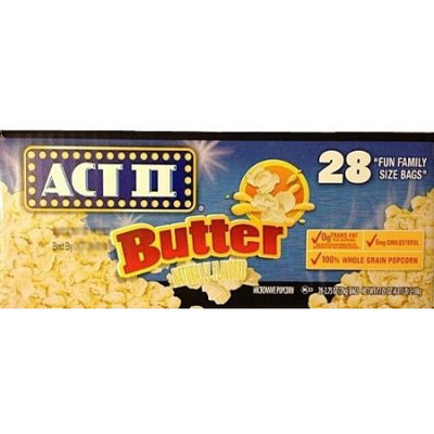 Act II Microwave Popcorn, Butter, 28 Ct