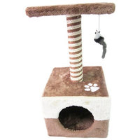 Easipet Cat Toy Scratch Post 300, Brown/Beige