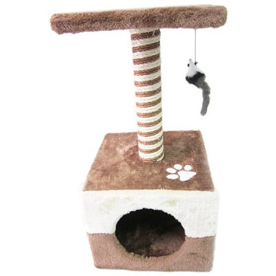 Easipet Cat Toy Scratch Post 300, Brown/Beige