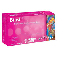 Blush 78887 Powder Free Nitrile Examination Glove, Extra Medium, Pink (Pack of 200)