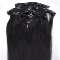 7pcs Clip in Indian Remy Human Hair Extensions Straight 10colors in 5 Length Women's Beauty Accecories for Your Best Choose High Quality
