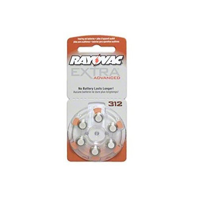 60 x Size 312 Rayovac Extra Advanced Hearing Aid Batteries