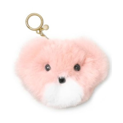 MICHAEL Michael Kors Genuine Fur Teddy Bear Pom Pom Fob