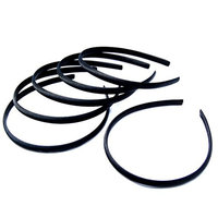 Luxxii Black Satin Covered Alice Hairband for Kids Girls Teens Headbands