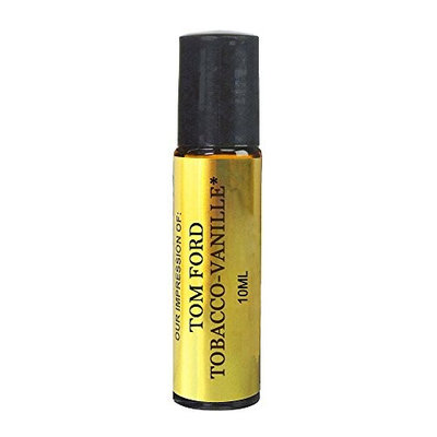 Tobacco Vanille Oil. IMPRESSION of -{TF_Tobbaco_Vanille} with SIMILAR Perfume Notes, 10ml Amber Glass Roller, Black Cap; 100% Pure (VERSION/TYPE OIL; Not Original...