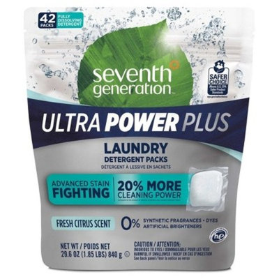 Seventh Generation Fresh Citrus Ultra Power Plus™ Laundry Detergent Packs