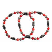 EasyComforts Rose Hematite Bracelets, Set of 2