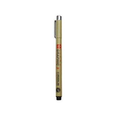 Sakura of America Pigma Graphic 3 Pen 3mm - BLACK