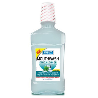 Lucky Super Soft MouthWash, Ice Cool Mint, Alcohol Free, 16.9 Oz