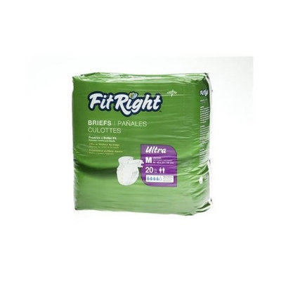 FitRight Ultra Adult Briefs with Tabs, Heavy Absorbency, X-Large, 57