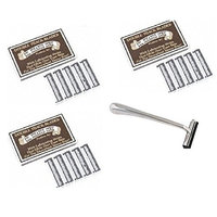 Trac II Chrome Handle + Colonel Ichabod Conk Track II Razor Blades 10 ct. (Pack of 3) + FREE Curad Dazzle Bandages 25 Ct