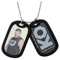 Men's WWE Kevin Owens Stainless Steel Double Dog Tag and Rubber Silencers (24
