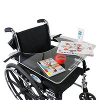 Wheelchair Tray Clear Acrylic With Rim And Straps - 1 Each / Each - 50-1302