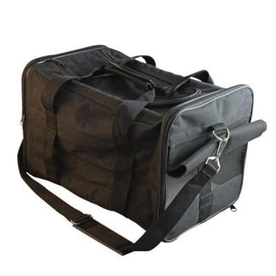 Aspectek Airline Approved Soft-Sided/Padded Black Pet Carrier with Shoulder Strap