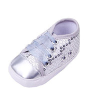 YL Baby Girl's Sequined Indoor First Walking Sports Sneakers Shoes