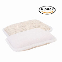 ARTRA And Cotton Scrubber Exfoliating Natural Flax And Cotton Scrubber Brush Close Skin for Men and Women Perfect For Bath Spa And Shower Exfoliating...