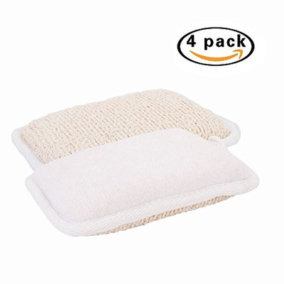 ARTRA And Cotton Scrubber Exfoliating Natural Flax And Cotton Scrubber Brush Close Skin for Men and Women Perfect For Bath Spa And Shower Exfoliating...
