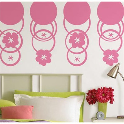 Wall Pops Flirt Dot and Hooplah Pink Dot Wall Decals