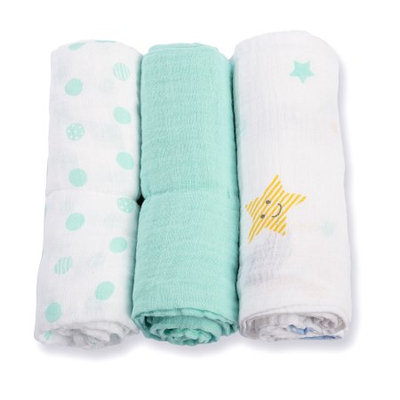 Lulujo Mini Muslin Cloths - Dreamland - 3 Pack