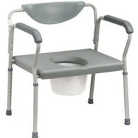 Drive Medical Deluxe Bariatric Commode Gray, Large, 22