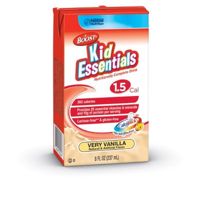 BOOST KID ESSENTIALS Pediatric Oral Supplement / Tube Feeding Formula 1.5 Very Vanilla 8 oz. Tetra PK/6