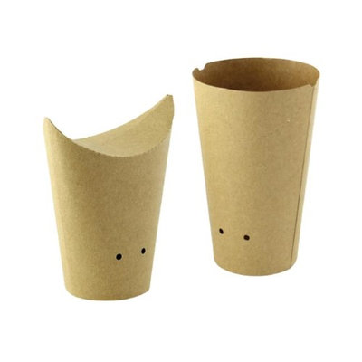 Packnwood 210TPASK16K 10 oz Closable Perforated Kraft Snack Cup 2.36 x 5.5 in.