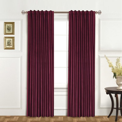 United Curtain 100% Dupioni Silk Curtain Panel