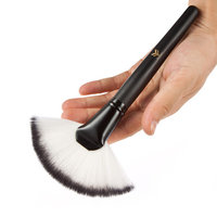 HUAMIANLI Professional Naked Synthetic Foundation Makeup Soft Brushes Set Black Wood Handle Make Up Face Powder Brush Cosmetics