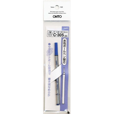 OHTO C-305 Ceramic Rollerball Refill 0.5mm BLUE Fine