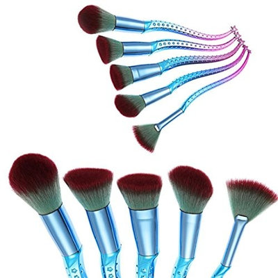 Becoler Eyebrow Eyeliner Blush Brushes Cosmetic Concealer Brushes 10PCS