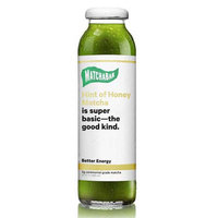 MatchaBar Iced Matcha Tea Hint of Honey 10 oz Glass Bottles - Pack of 12