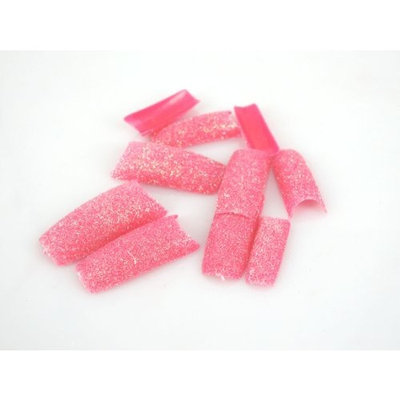 HotEnergy 10pcs Acrylic Mix Color Glitter Sparkle Slice French False Nail Art Tips Design