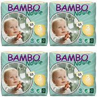 Bambo Nature Baby Diapers Classic (Size 3, Count 33, Pack of 4)