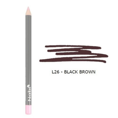 (6 Pack) Nabi Cosmetics Lip Pencil Black Brown : Beauty