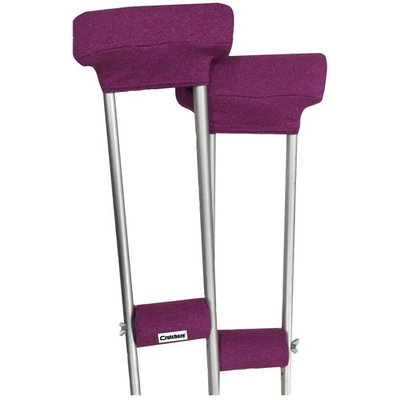 Crutcheze Pink Heather Crutch Pad Set - Underarm & Hand Grip Covers with Comfortable Padding - Crutch Accessories Made In USA (2 Armpit, 2 Hand Cushion) - Crutch Pillows
