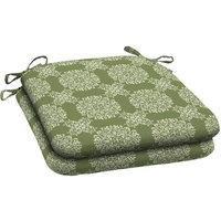 Arden Companies Better Homes and Gardens Outdoor Wrought Iron Seat Pad, Set of 2,Green Tulip Medallion