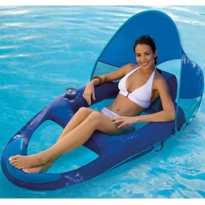 SwimWays Spring Float Recliner with Canopy